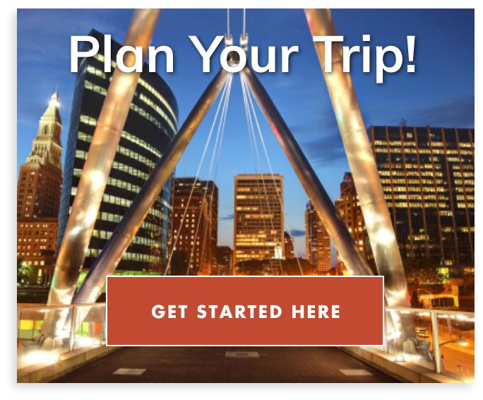 Image of a bridge. Overtop it states to 'Plan your trip! Get started here.' This image links to the trip planner page.